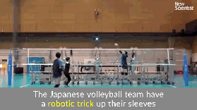 日本排球机器人首次亮相  陪练虐哭国家队