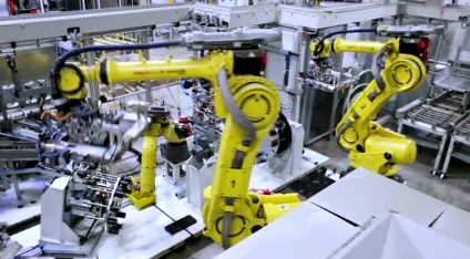 工业机器人在发动机制造工厂的应用