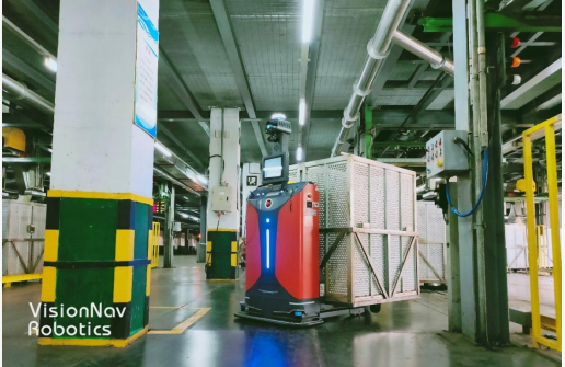 未来机器人托盘堆高式无人叉车纺织行业应用